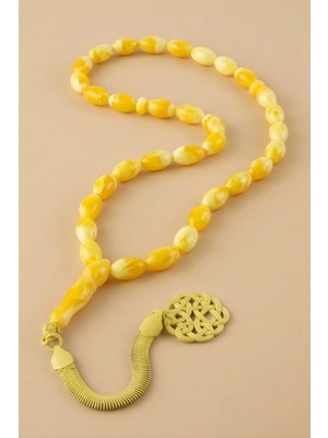 Osense 8*1,3 mm Orjinal Sıkma Mısır Kesim Kehribar Tesbih