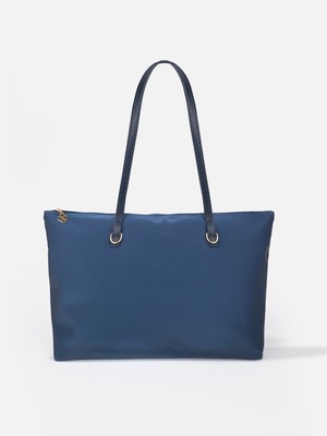 SHAKA Lacivert SHK272 Fermuarlı,astarlı,shopper El,kol ve Omuz Çanta