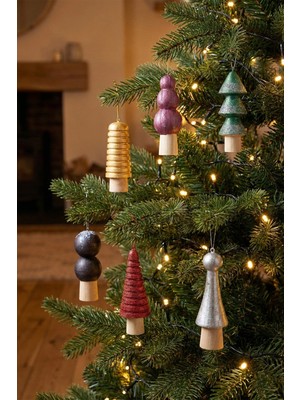 Koza Home Wood Ahşap Ağaç Süsü 6 Lı  21050