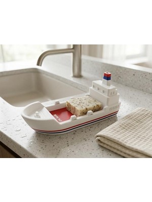 Kargo Gemisi Sabunluk ve Banyo Oyuncağı – Yüzen | 2si1 Arada | Bpa Içermez Petg | 18 cm
