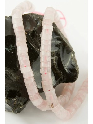 Osense 6 mm Disk Pembe Kuvars Taşı