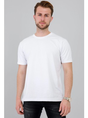 Enerjin Erkek Oversize T-Shirt Bisiklet Yaka Pamuklu