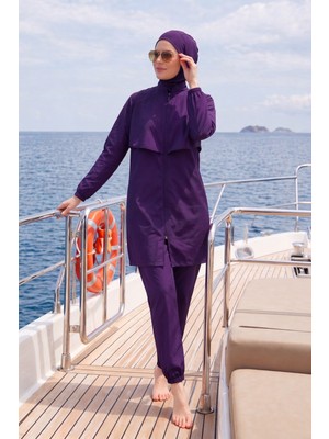 Haliç Mayo Paraşüt Tam Kapalı Tesettür Mayo 20251 Mor