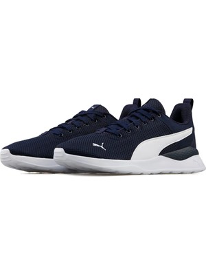 PUMA Anzarun Lite 371128-05 Erkek Lacivert-Beyaz Spor Ayakkabı Hafif Kaydırmaz Taban ile Günlük Kullanım