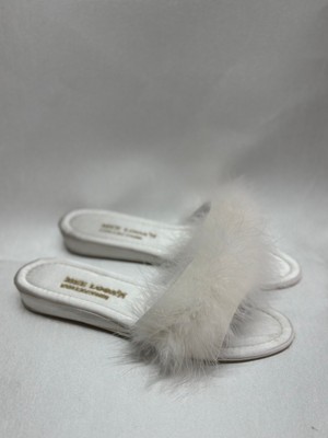 mee looa'n collection Tüylü Gelin Çeyiz Terliği