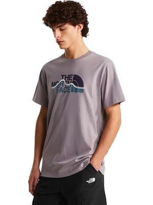 The North Face Mountain Line Regular Erkek Gri Outdoor T-Shirt NF0A8GUXG7O1