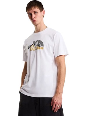 The North Face Mountain Line Regular Erkek Beyaz Outdoor T-Shirt NF0A8GUXFN41