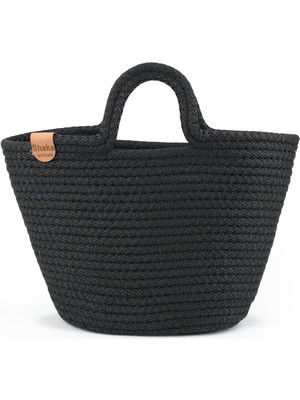 SHAKA Siyah SHK315 Handcrafted Hasır El,kol ve Omuz Çantası