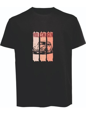 Unisex Vosvos Baskılı Tişört Pamuk Penye Süprem Basic