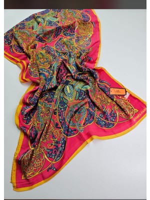 Buscarfs Fuşya Pembe Ipek Şal