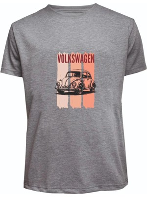 Unisex Vosvos Baskılı Tişört Pamuk Penye Süprem Basic