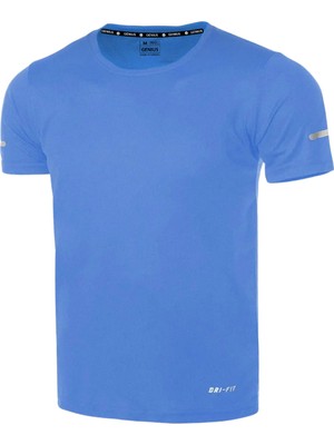 Genius Store Erkek Nem Emici Hızlı Kuruma Atletik Teknik Performans Spor T-Shirt Drıfıt-Kısakol