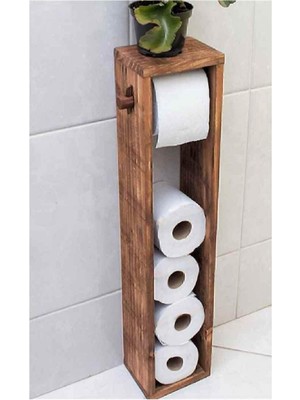 Özgürce Ahşap Tuvalet Kağıtlık, Banyo Dekoru, Şık ve Kullanışlı Tasarım