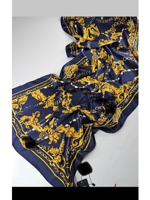 Buscarfs Lacivert Ipek Şal