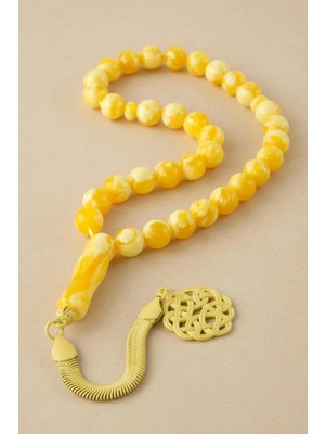 Flamex 10 mm Orjinal Sıkma Kehribar Tesbih