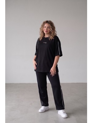 Şuranur Homewear Oysho Modal Kumaş Kısa Kollu Çift Biye Detaylı Alt Üst Takım 2xl-6xl