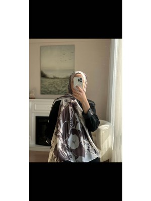 Buscarfs Mor Krem Ipek Şal