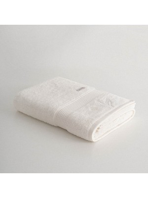 Ecocotton Paye Banyo Havlusu %100 Organik Pamuk Nakışlı Krem 80X150 cm