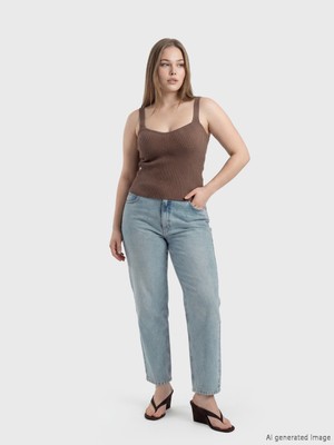 Soulife Slim Mom Kadın Jean Pantolon