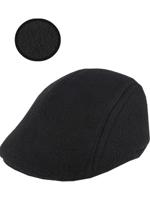 Varetta Erkek Kasket Kaşmir Siyah Kışlık Kulaklı Şapka Rahat Kullanım İçin Tasarlandı