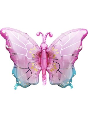 Le Mabelle Pembe Kelebek Figür Parti Balonu