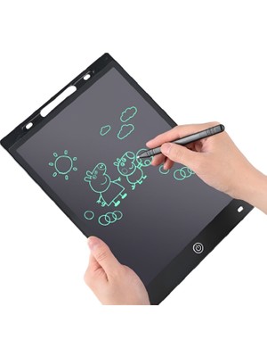 Invicta LCD Panel Çocuk Yazma Tableti 12 Inç Ekran, Akıllı Çocuk Kilidi, Kalemli,eğitici Etkinlik