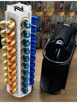 Talha3D Nespresso Kapsül Standı Plastik Malzeme ile Dayanıklı ve Pratik Kullanım Için Beyaz