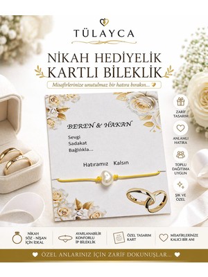 Nikah, Nişan, Kına, Düğün, Sünnet, Doğumgünü, Mevlid Hediye Kartlı Bileklikler 20 Adet