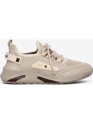 Tonny Black Erkek Bej Esnek Konforlu Rahat Kalıp Spor Ayakkabı