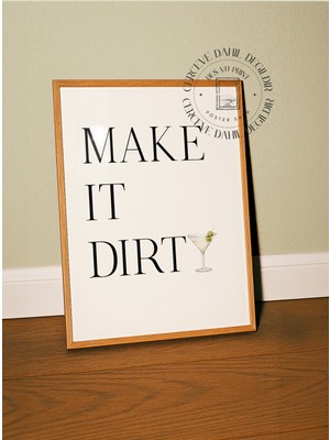 Özgürce Şık Çerçevesiz Dirty Martini Temalı Poster, Modern Dekorasyon Için