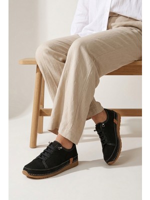 Ziya, Kadın Hakiki Deri Konfor Ayakkabı 1611061ZRC1 Siyah