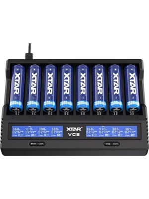 Twin Store Xtar Vc8 Sekizli Li-Ion / Nı-Cd / Nı-Mh Pil Şarj
