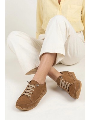 Ziya, Kadın Hakiki Deri Konfor Ayakkabı 1611061ZRC1 Taba