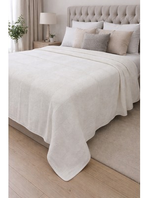 Nevore Home Wellsoft Peluş Jakarlı Battaniye Çok Amaçlı 4 Mevsim 200X220 cm