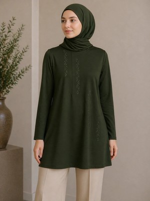 Mutlu City Orta Taş ve Üzeri Anne Penye Tunik 30643