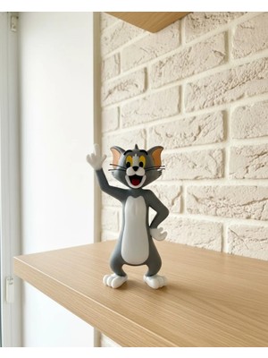 xirshop Tom Kedi Biblo 22 cm Hediyelik Dekoratif Ev Ofis Aksesuarı