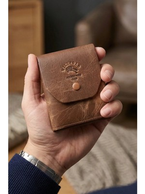 Willpolo Hakiki Naturel Dana Derisi Unisex Viral Cüzdan Kartlık