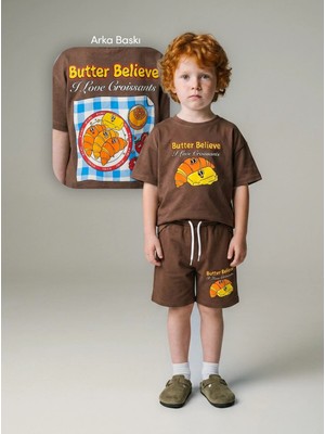 Premium Erkek Çocuk Pamuklu Butter Baskılı Takım (3 Yaş - 10 Yaş)