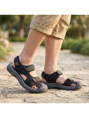 Voyager Önü Kapalı Erkek Rahat Hafif Kaydırmaz Taban Outdoor Sandalet E337