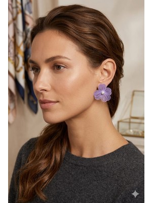 Tılsım Accesories Çiçek Küpe Incili