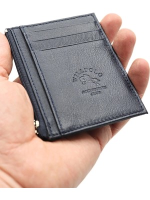 Willpolo 85 Hakiki Deri Fermuar Bölmeli  Bozuk Para Bölmeli Kadın Erkek Kartlık Cüzdan