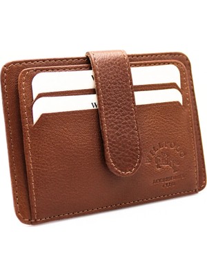 Willpolo Hakiki Deri Büyük Boy Kartlık Para Bölmeli Şeffaf Kimlik Bölmeli Taba Rengi Deri Kartlık Cüzdan 50