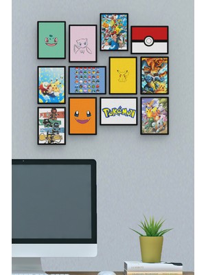 Özgürce Renkli 12 Parça Mdf Mini Duvar Tablosu, Şık ve Dekoratif Hediye Seti