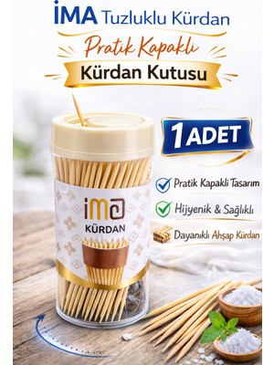 Norino Ima Tuzluklu Kürdan 1 Adet | Pratik Kapaklı Kürdan Kutusu