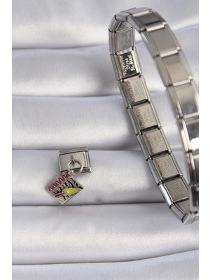 Norino 316L Çelik Gümüş Renk Sallantı Defter Figür Charm