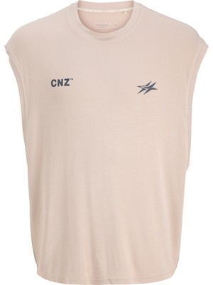 Jack & Jones Erkek Gögüs ve Sirt Baskili Kolsuz Tisört - Cnz