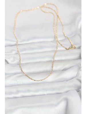 Norino cm 14K Gold Renk Parçalı Topçuk Model 60 cm Kadın Kolye