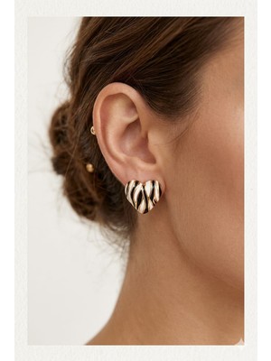 Tılsım Accesories Kalp Küpe Gold