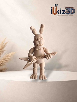 Five Nights At Freddy's (Fnaf) Bonnie Figürü - Boyanabilir 3D Baskı (12 Cm)
