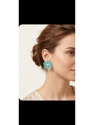 Tılsım Accesories Çiçek Küpe Incili